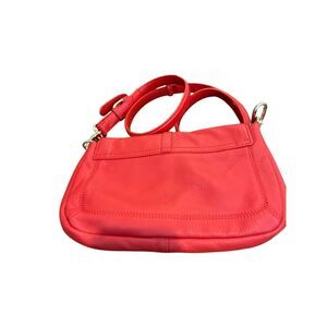 Red leather crossbody purse